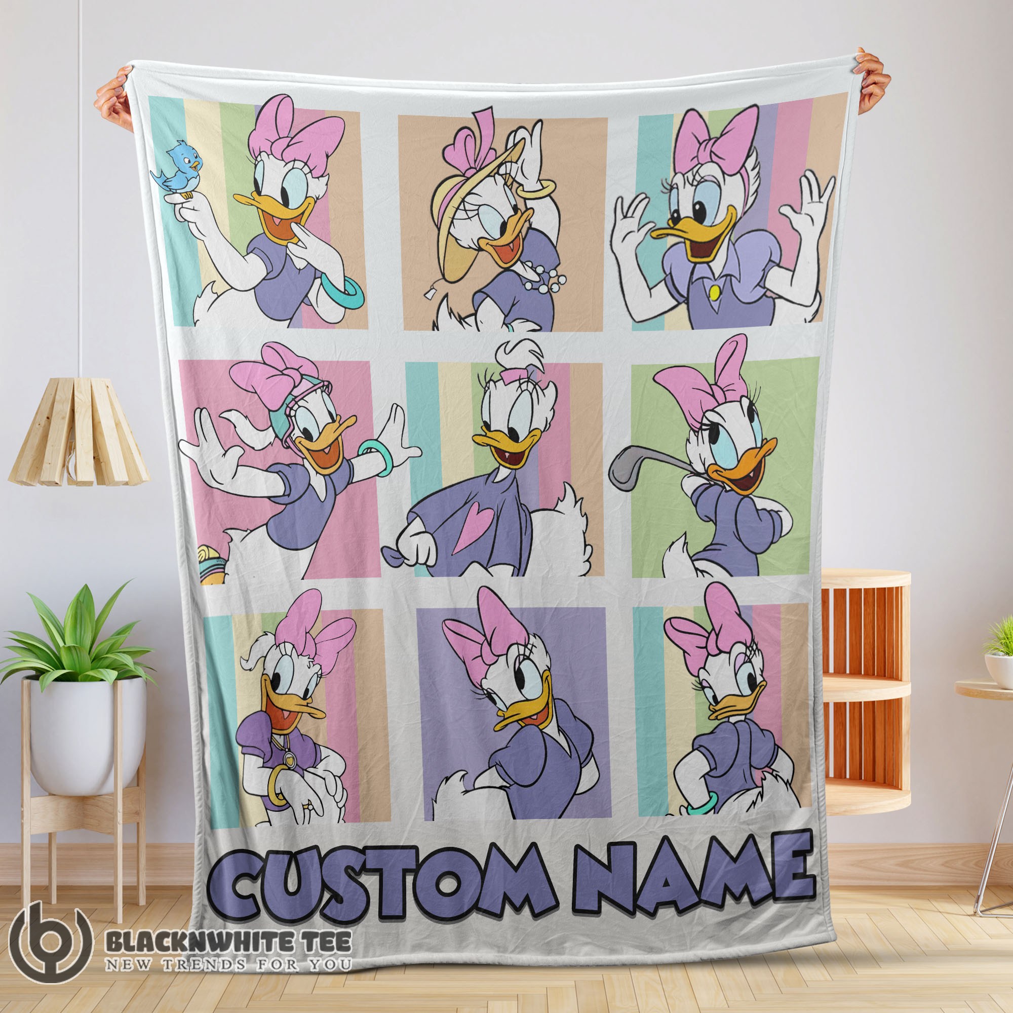 Awesome Disney Daisy Duck And Friends Daisy Duck Moods Blanket Customize Blanket