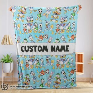 Awesome Disney Donald Duck Daisy Huey Dewey Louie Blanket Fleece Customized Blanket
