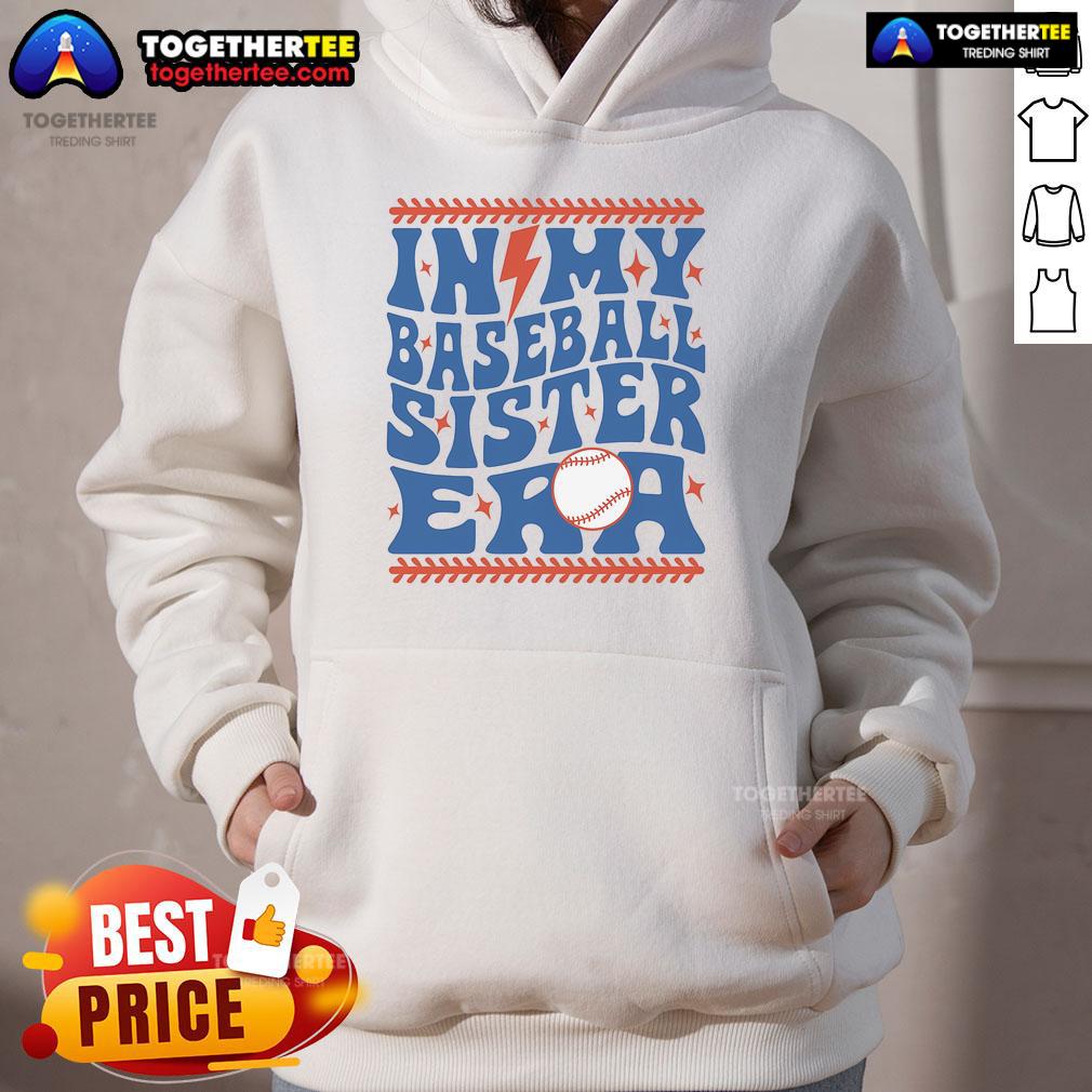 Good In My Baseball Sister Era Groovy Sister Baseball T-Shirt - Image 2