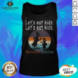 Alternative view of Let's Eat Kids Punctuation Saves Lives Teacher Halloween Vintage Retro Shirt