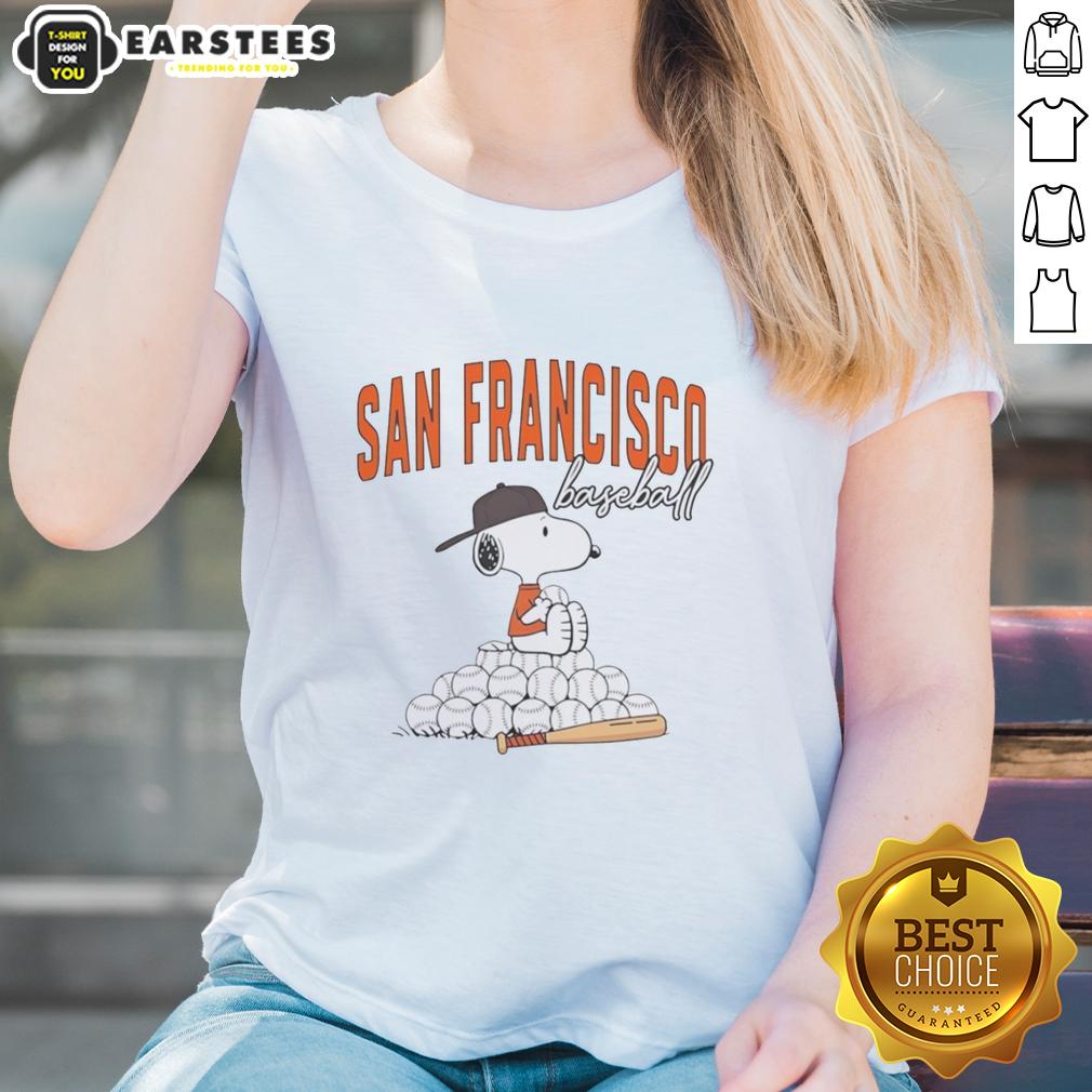 Nice Snoopy San Francisco Giants Baseball T-Shirt - Image 3