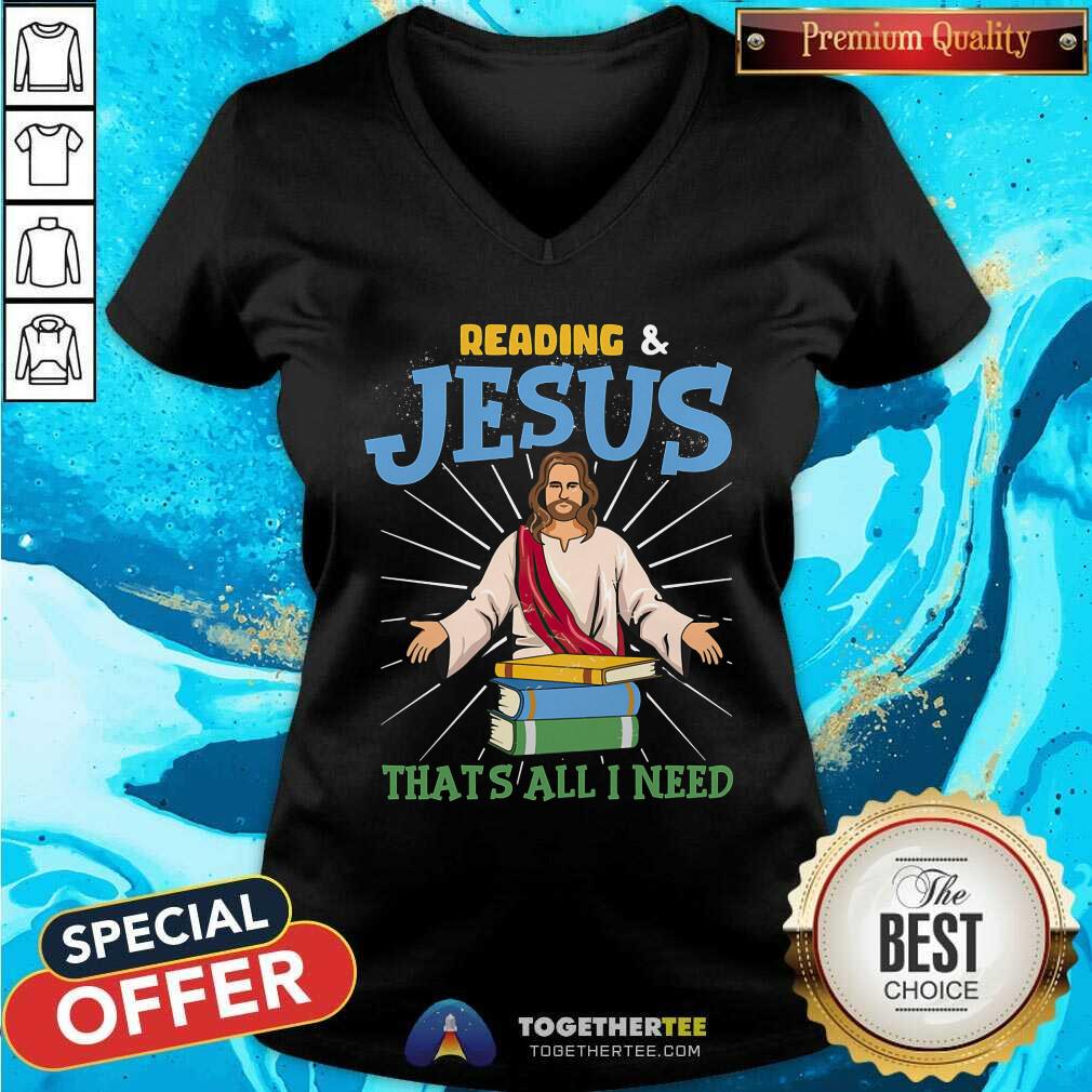Reading And Jesus That Is All Need Shirt - Image 5