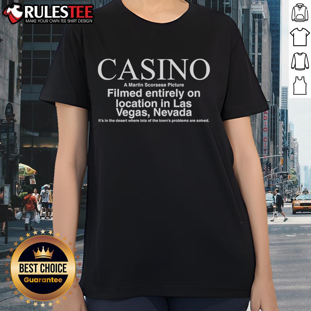 Official Cast And Crew 1996 Pesci Casino A Martin Scorsese Picture T-Shirt - Image 3