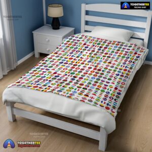 Alternative view of Official World Flags International Flags Collage Blanket Fleece Blanket