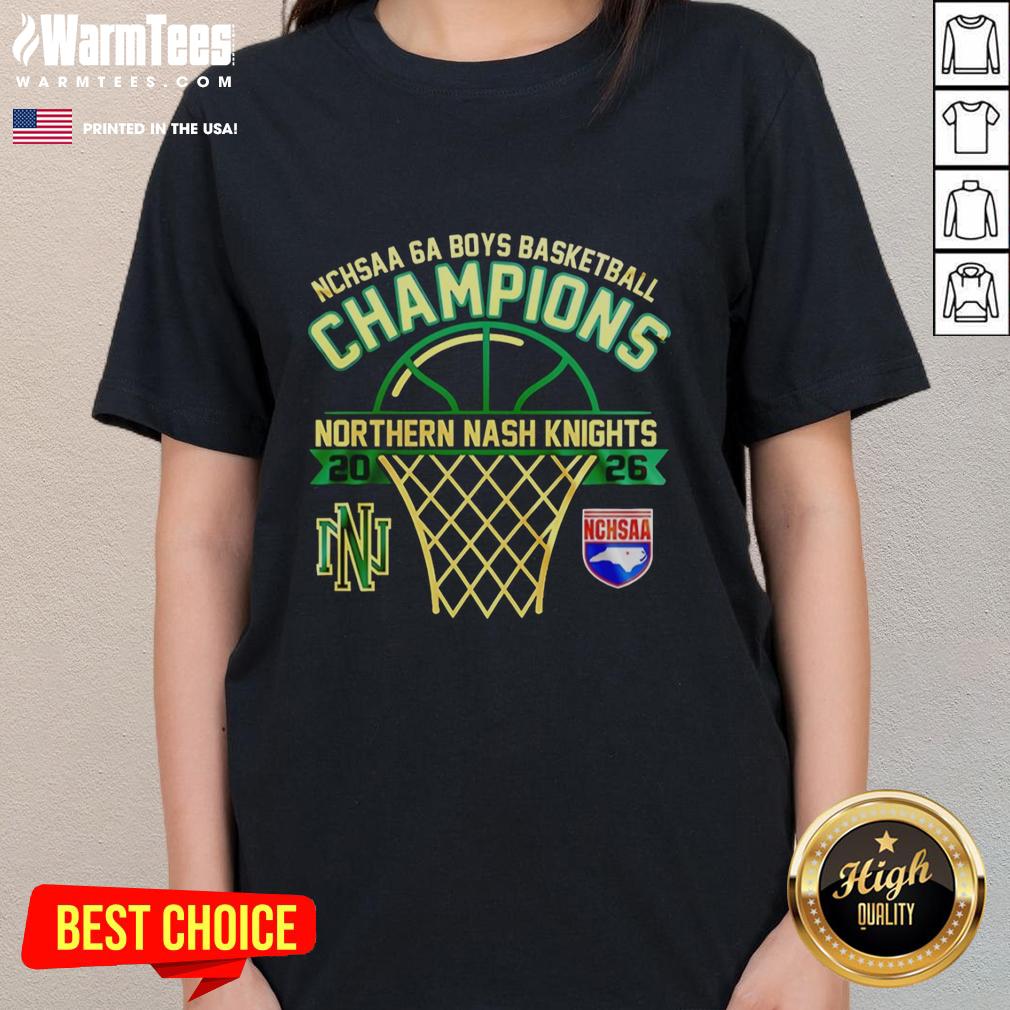 Hot Northern Nash Knights Nchsaa 6a Boys Basketball Champions T-Shirt - Image 3