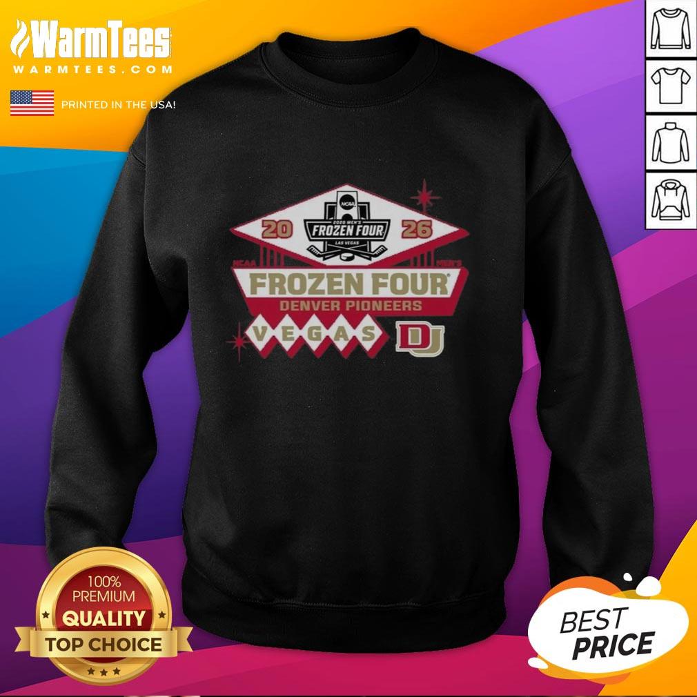 Hot Official Denver Pioneers Men's Ice 2026 Ncaa Hockey Frozen Four T-Shirt - Image 5