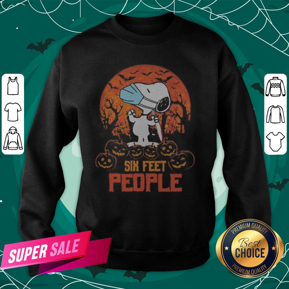Halloween Snoopy Six Feet People Pumpkins Shirt - Image 4