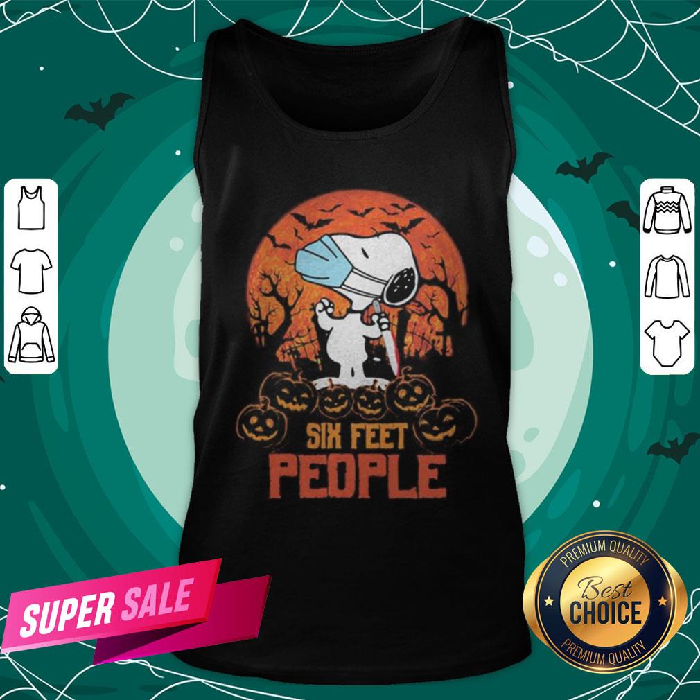 Halloween Snoopy Six Feet People Pumpkins Shirt - Image 3