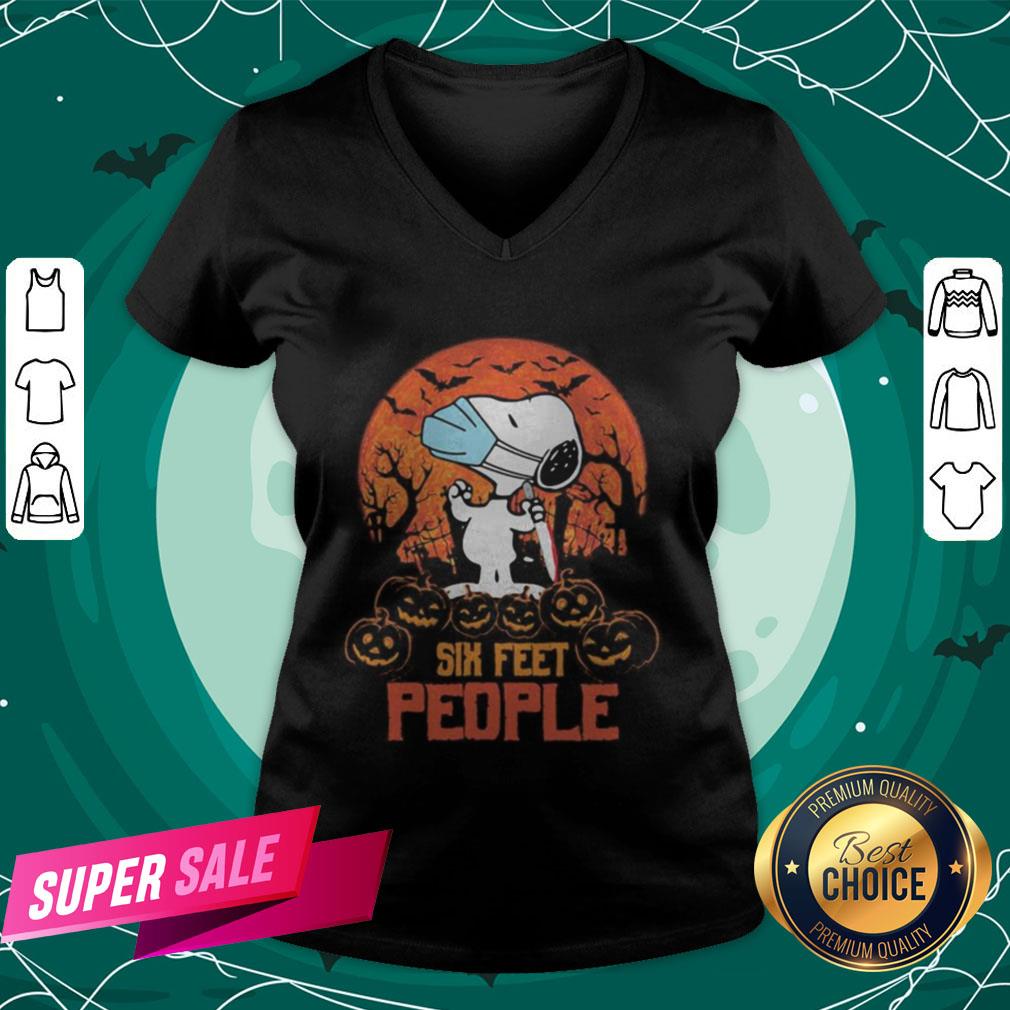 Halloween Snoopy Six Feet People Pumpkins Shirt - Image 2