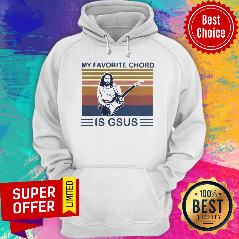 Awesome Jesus Guitar My Favorite Chord Is Gsus Vintage Shirt - Image 3