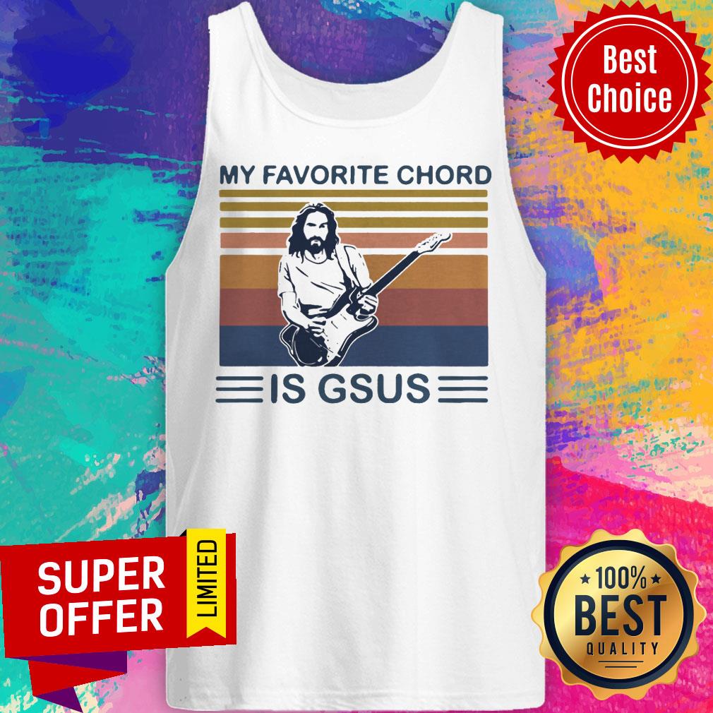 Awesome Jesus Guitar My Favorite Chord Is Gsus Vintage Shirt - Image 5