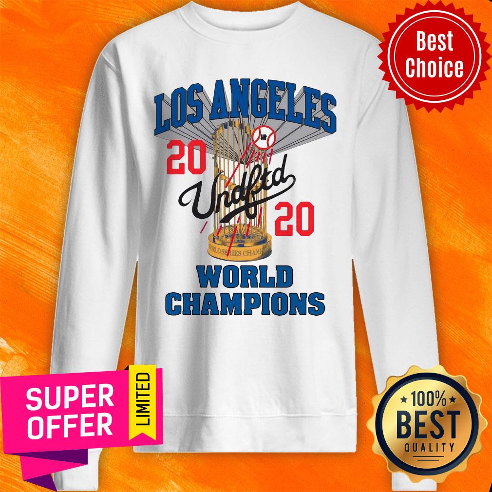 MLB Los Angeles Dodgers Undefeated 2020 World Championship Dodgers National League Champions 2020 Blue Shirt - Image 5