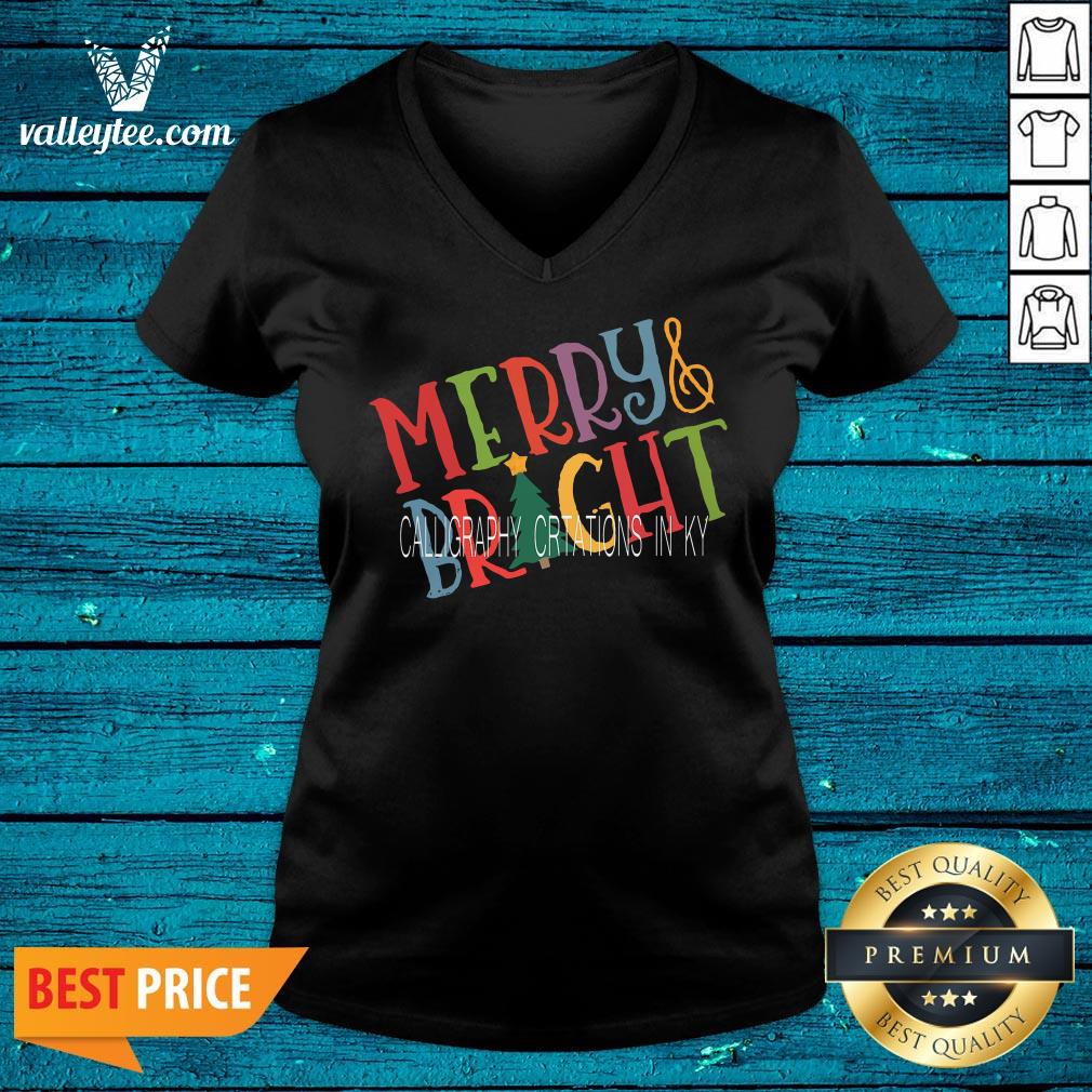 Wicked Merry And Bright Calligraphy Creations In Ky Shirt - Image 4