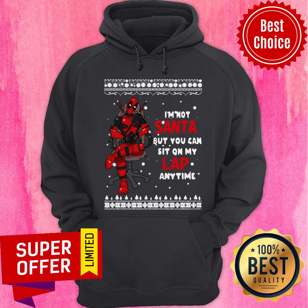 Deadpool I'm Not Santa But You Can Sit On My Lap Anytime Christmas Shirt - Image 3