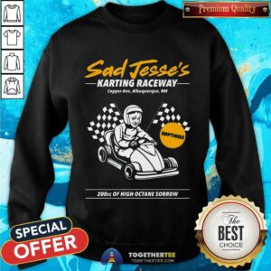 Alternative view of Funny Sad Jesse's Karting Raceway Copper Ave Albuquerque NM T-Shirt