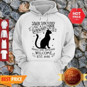 Alternative view of Cat Salem Sanctuary For Wayward Cats Ferals And Familiars Welcome Shirt