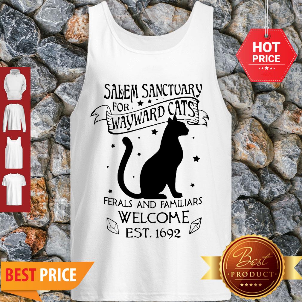Cat Salem Sanctuary For Wayward Cats Ferals And Familiars Welcome Shirt - Image 4