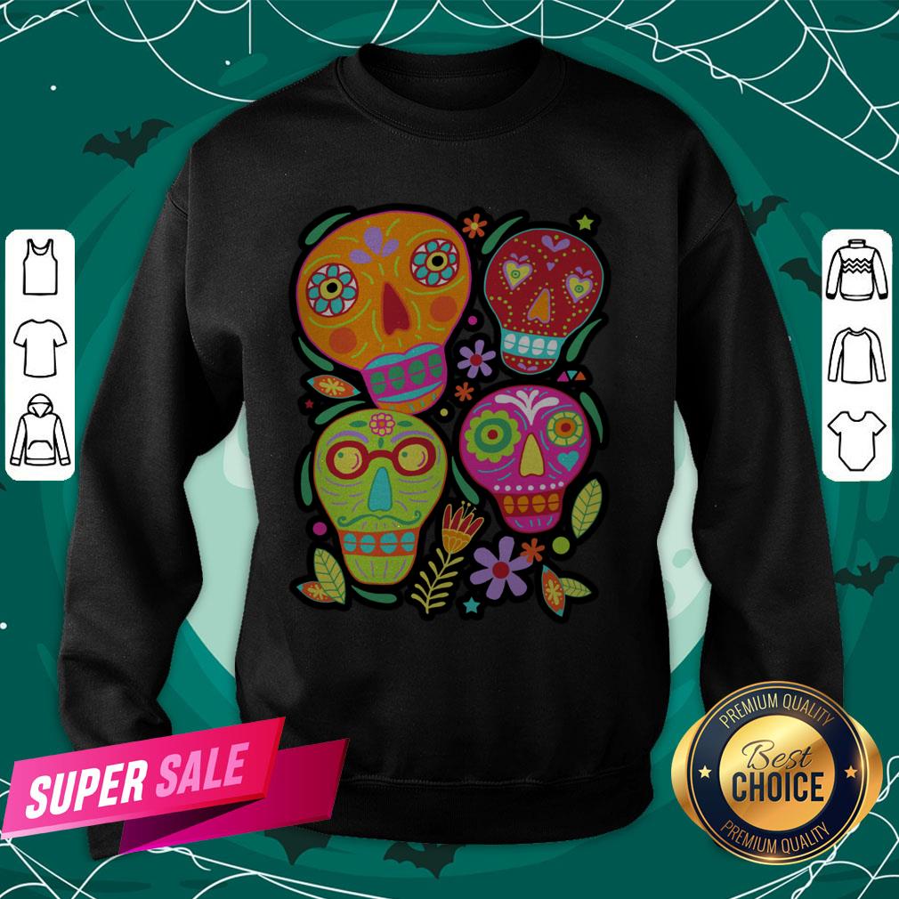 Day Of The Dead Dia De Muertos Sugar Skulltastic Shirt - Image 4