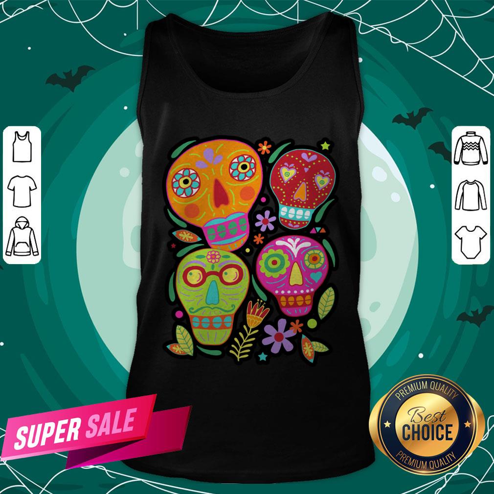 Day Of The Dead Dia De Muertos Sugar Skulltastic Shirt - Image 3
