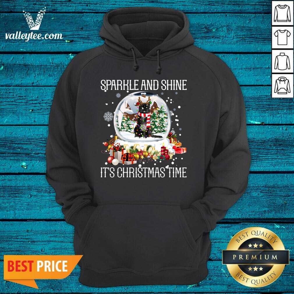 Sweet Cat Sparkle And Shine It's Christmas Time Shirt - Image 2