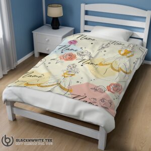 Alternative view of Awesome Disney Elegant Princess Belle Pretty Blanket Fleece Customized Blanket