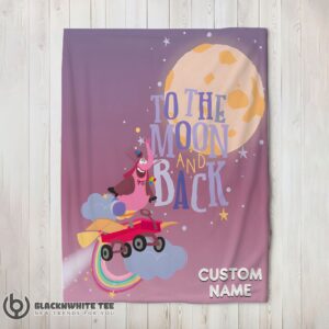 Cute Perfect Disney Inside Out Bing Bong To The Moon And Back Blanket Fleece Customized Blanket