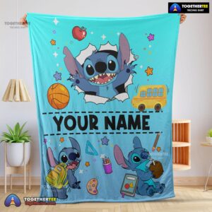 Official Cartoon Disney Stitch Super Cozy Blankets Customize Blanket