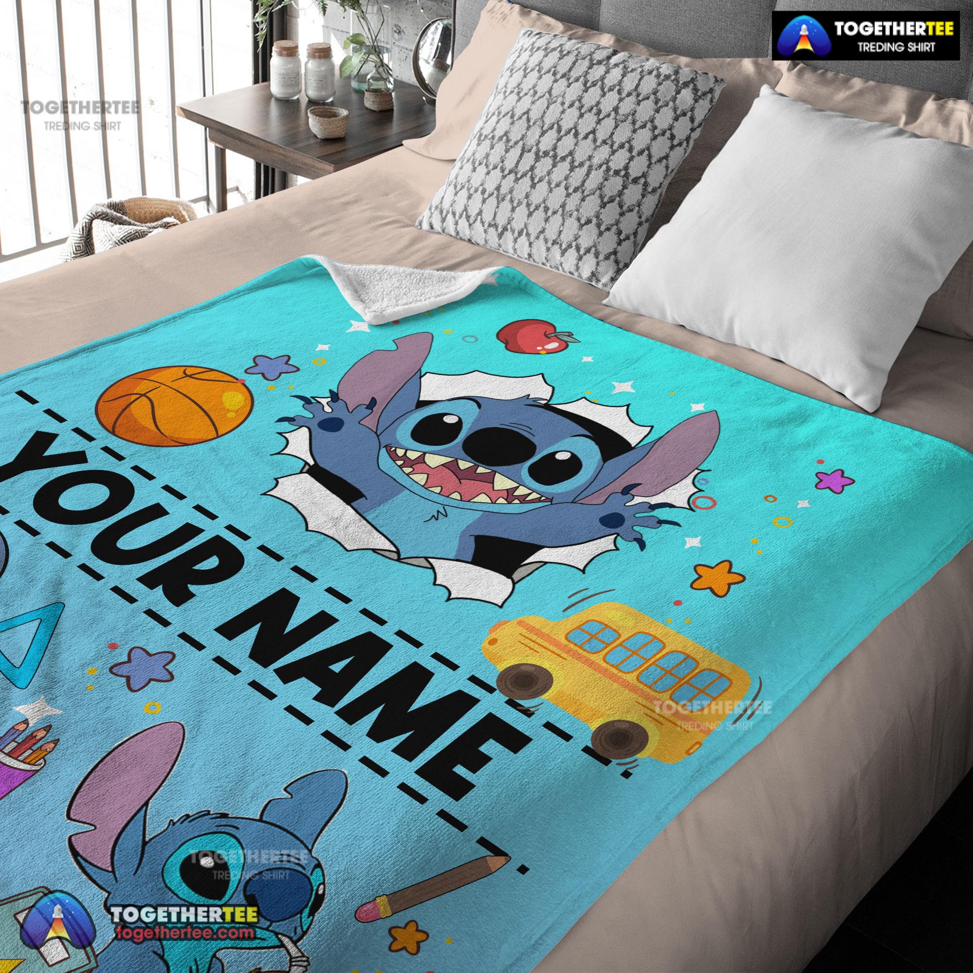 Official Cartoon Disney Stitch Super Cozy Blankets Customize Blanket - Image 2