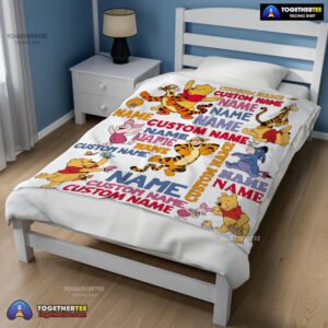 Alternative view of Official Cartoon Disney Winnie The Pooh With Friends Blanket Fleece Customized Blanket