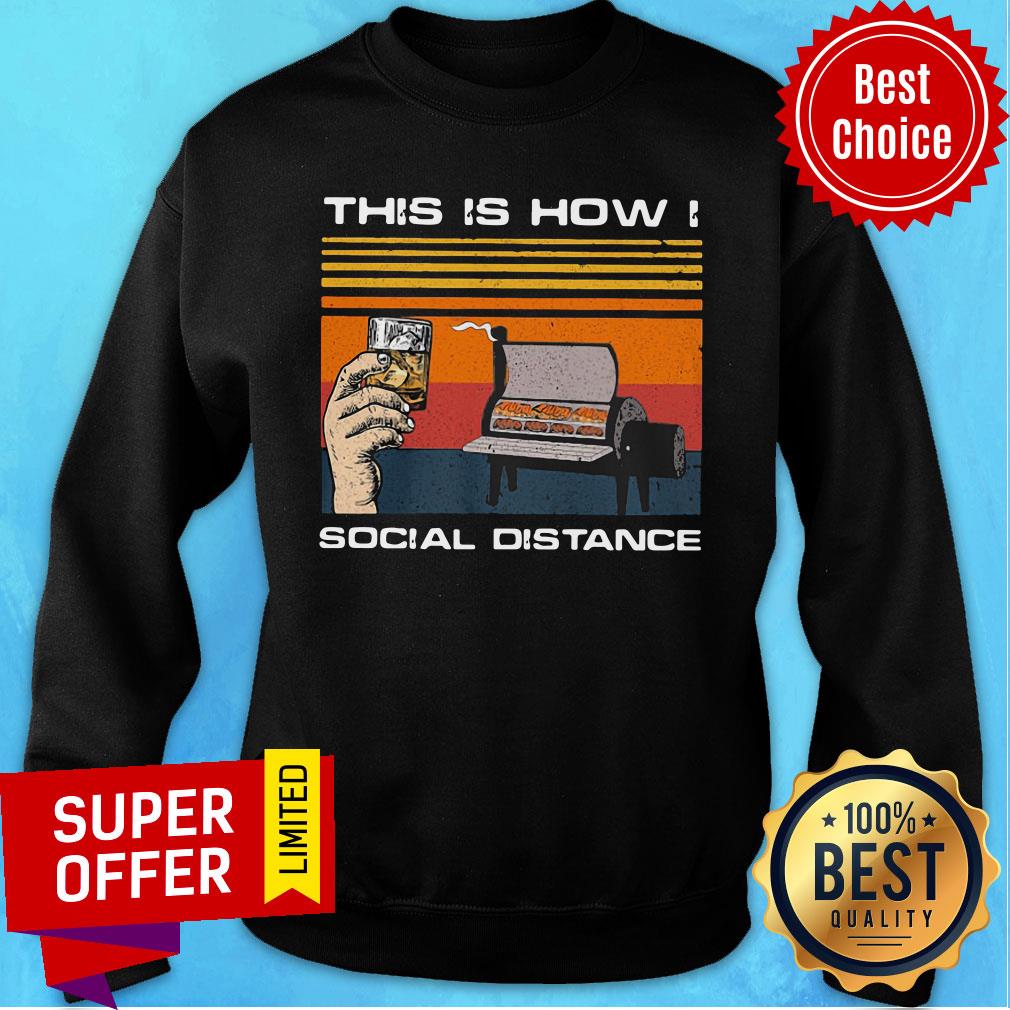 BBQ Party This Is How I Social Distance Vintage Retro Shirt - Image 5