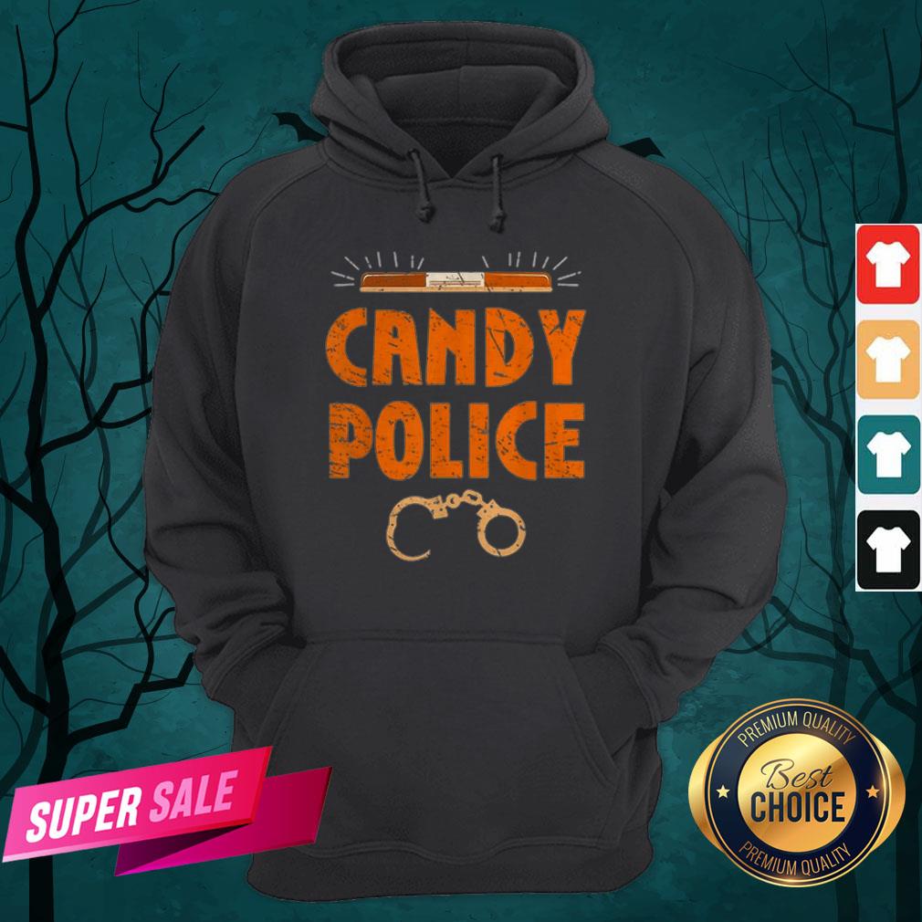 Halloween Costume Candy Police Fun Pumpkin Policeman Uniform Shirt - Image 3