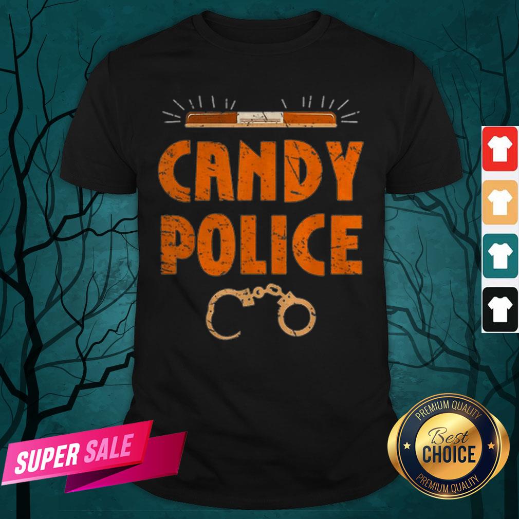 Halloween Costume Candy Police Fun Pumpkin Policeman Uniform Shirt