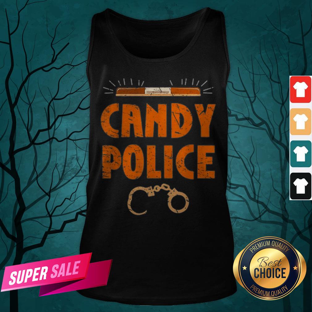 Halloween Costume Candy Police Fun Pumpkin Policeman Uniform Shirt - Image 5