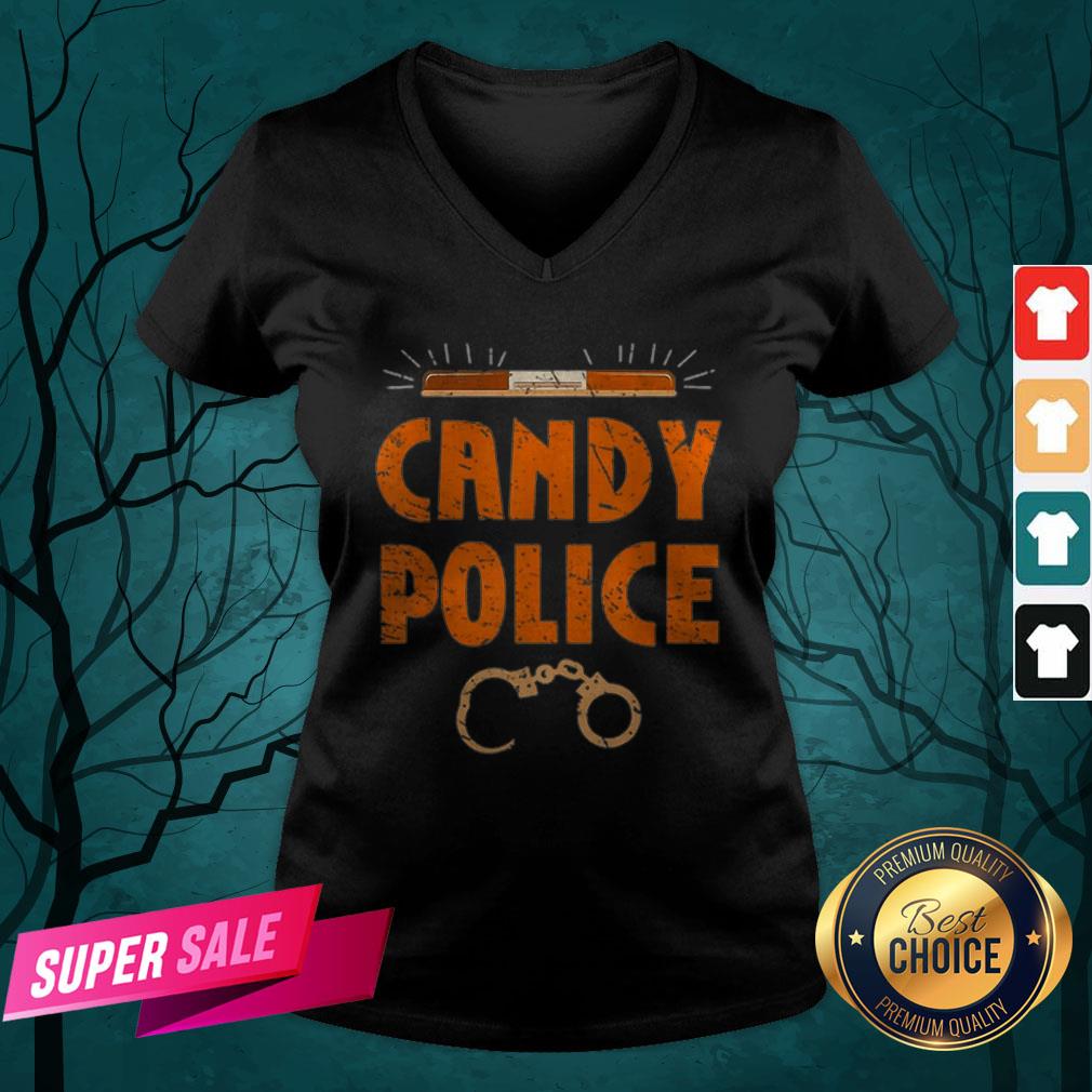 Halloween Costume Candy Police Fun Pumpkin Policeman Uniform Shirt - Image 4