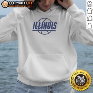 Alternative view of Nice Illinois Basketball Retro Logo T-Shirt