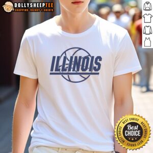 Nice Illinois Basketball Retro Logo T-Shirt
