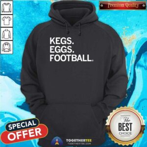 Alternative view of Hot Kegs Eggs Football T-Shirt