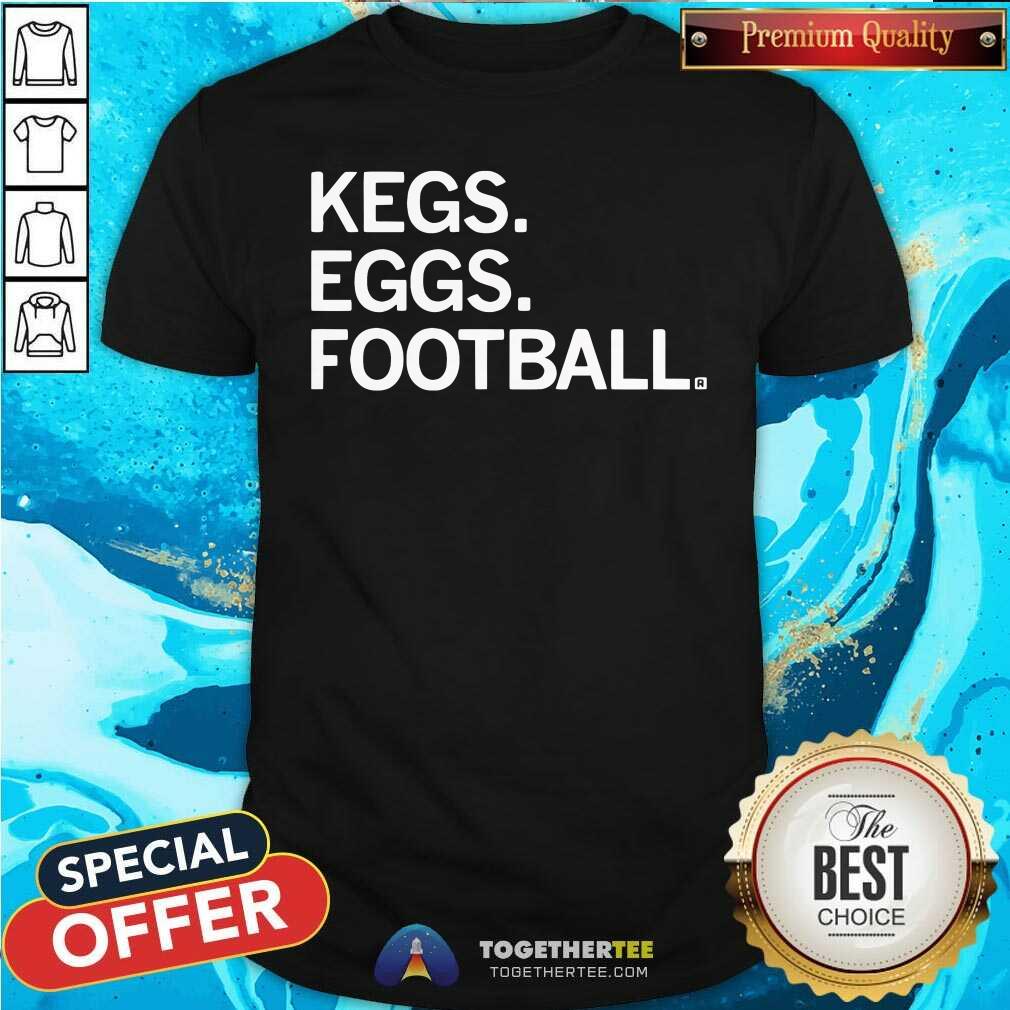 Hot Kegs Eggs Football T-Shirt