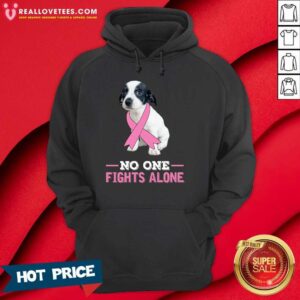 Alternative view of White Chiweenie Dog No One Fights Alone Fight Shirt