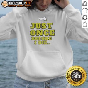 Alternative view of Original Minnesota Vikings NFL Just Once Before I Die Slogan T-Shirt