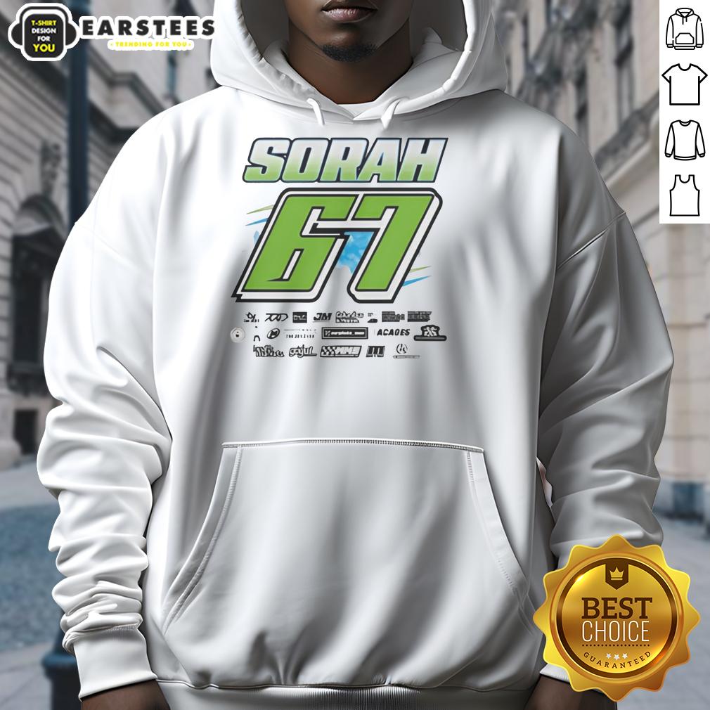 Premium Sorah 67 Race Car Driver Motorsports Fan Speedway Auto Racing Enthusiast Apparel T-Shirt - Image 2