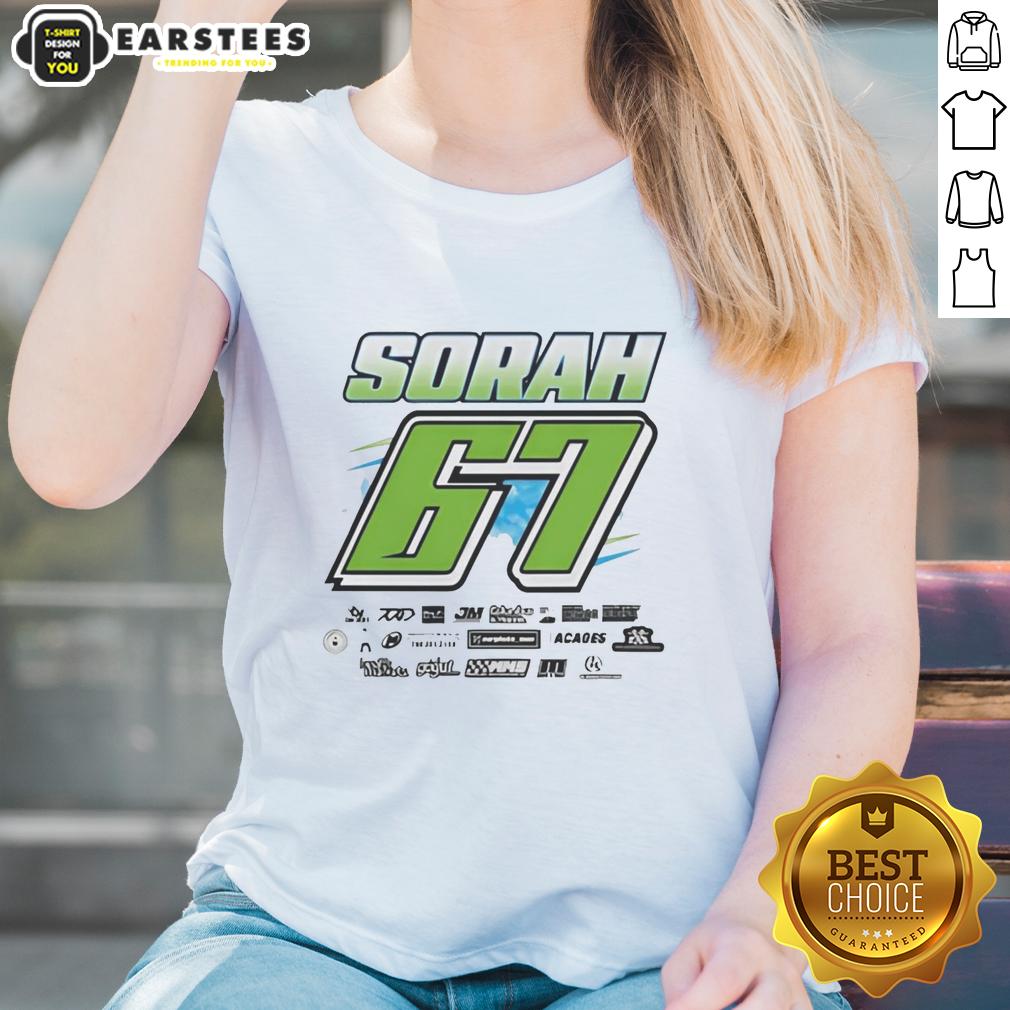 Premium Sorah 67 Race Car Driver Motorsports Fan Speedway Auto Racing Enthusiast Apparel T-Shirt - Image 3