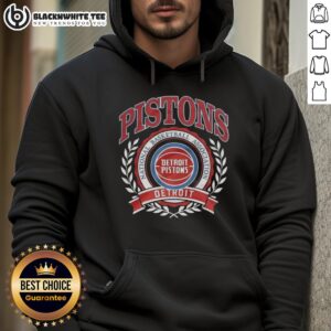 Alternative view of Good Detroit Pistons National Basketball Association Logo Laurel Wreath Frame Retro T-Shirt