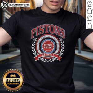 Good Detroit Pistons National Basketball Association Logo Laurel Wreath Frame Retro T-Shirt