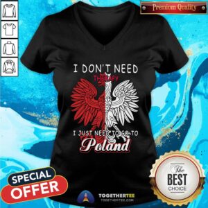 Alternative view of Awesome I Don’t Need Therapy I Just Need To Go To Poland Shirt