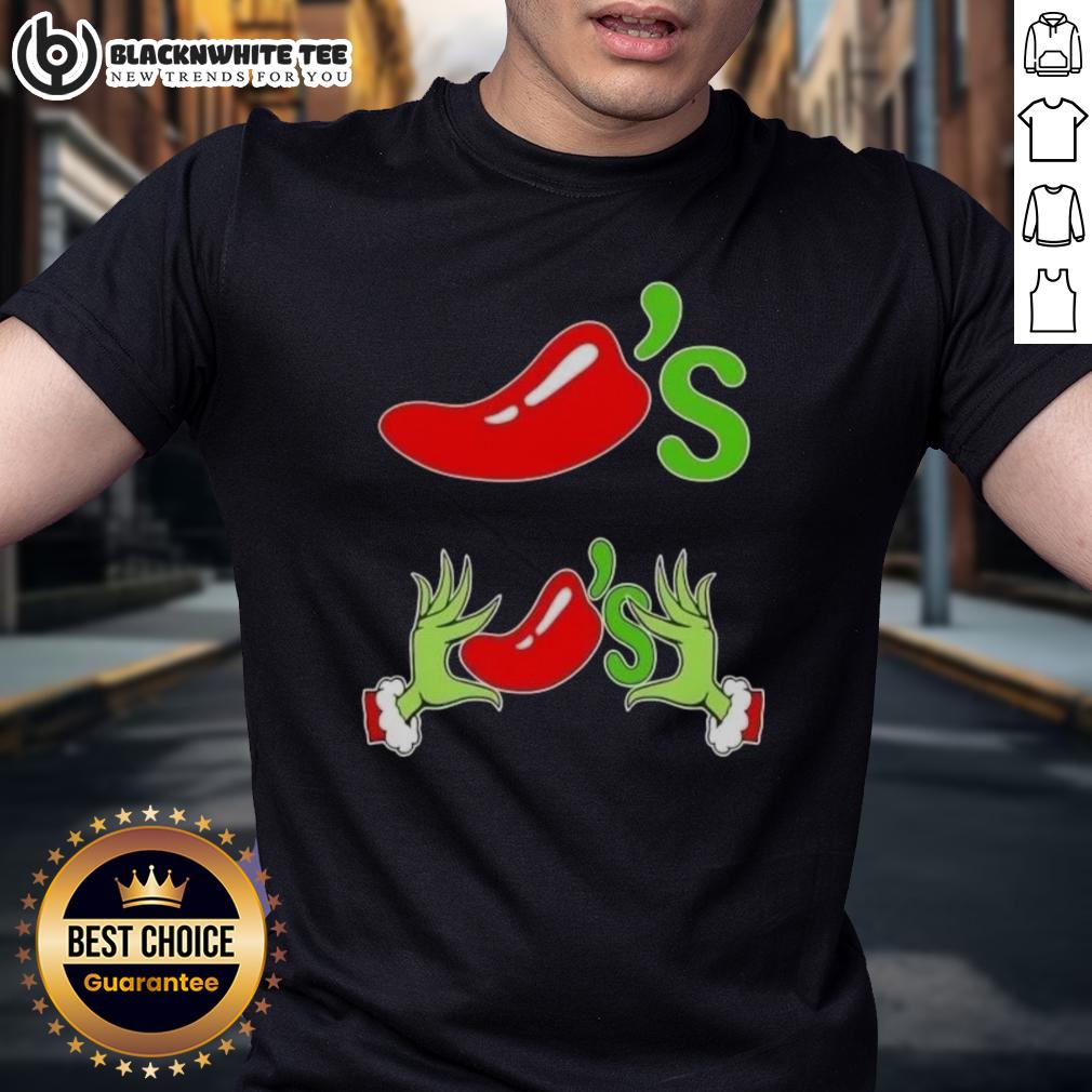 Happy Grinch Hands Love Chili's Merry Christmas T-Shirt