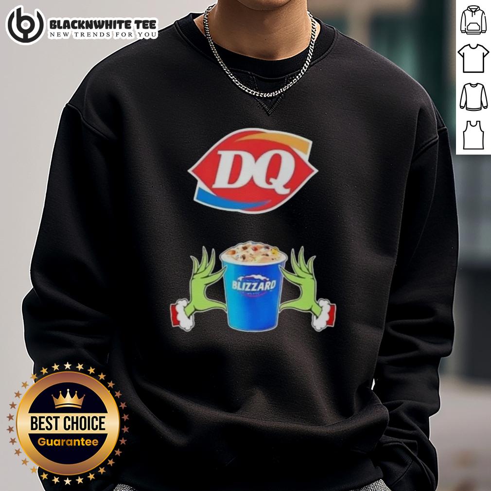 Happy Grinch Hands Love Dairy Queen Merry Christmas T-Shirt - Image 5
