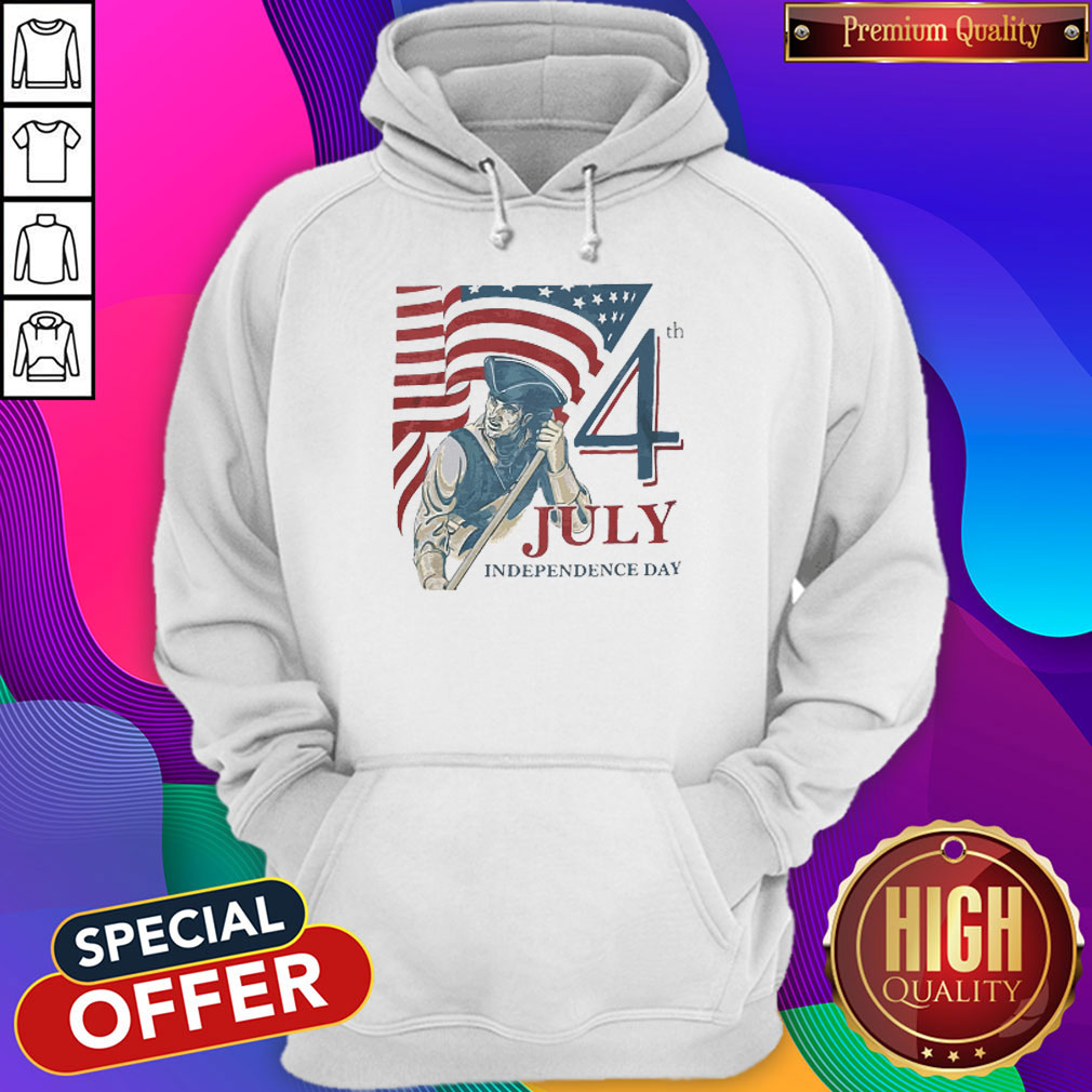 Vintage Fourth 4th July Independence Day American Flag Shirt - Image 3