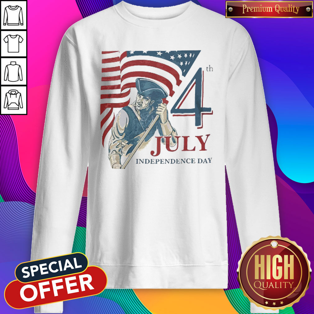 Vintage Fourth 4th July Independence Day American Flag Shirt - Image 2