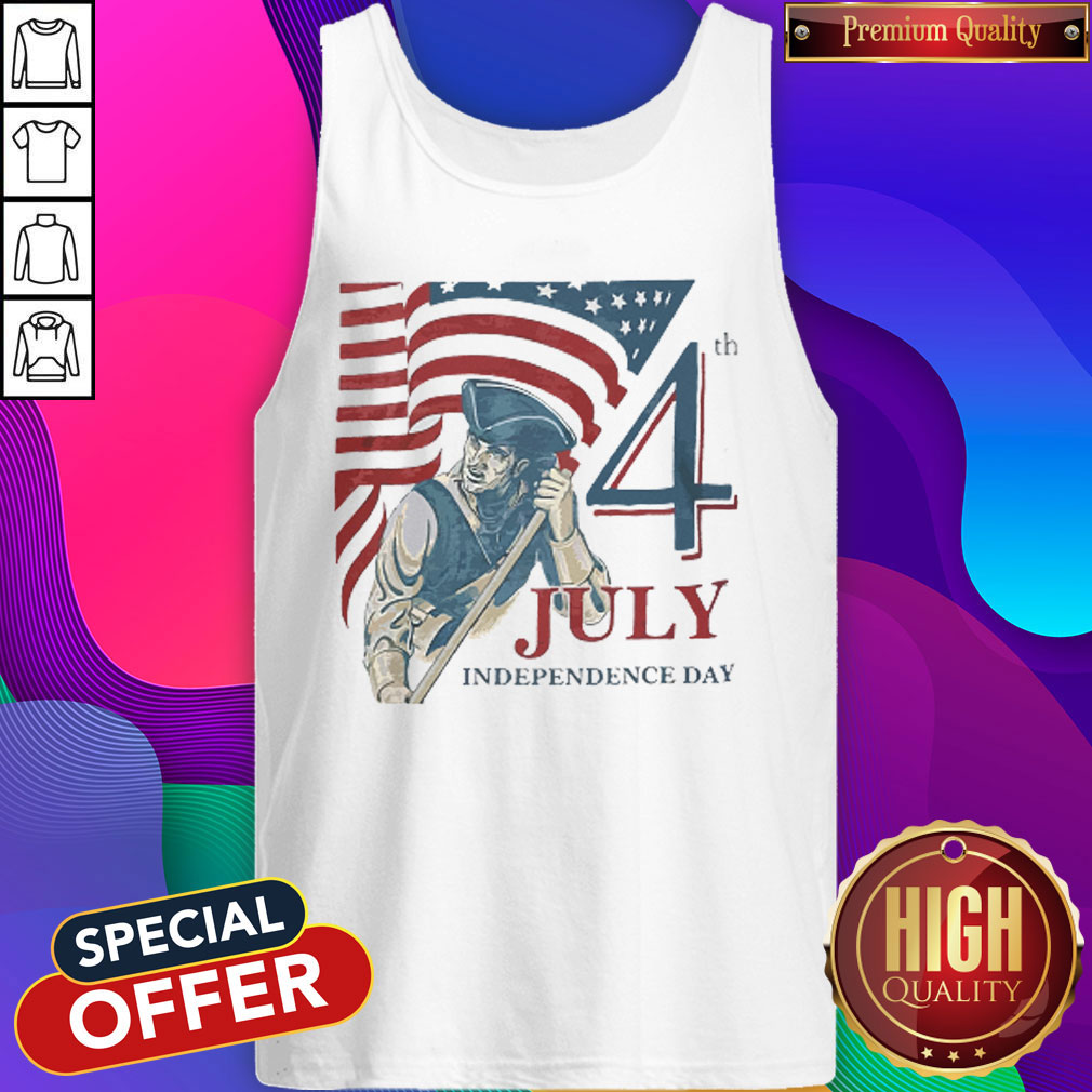Vintage Fourth 4th July Independence Day American Flag Shirt - Image 5